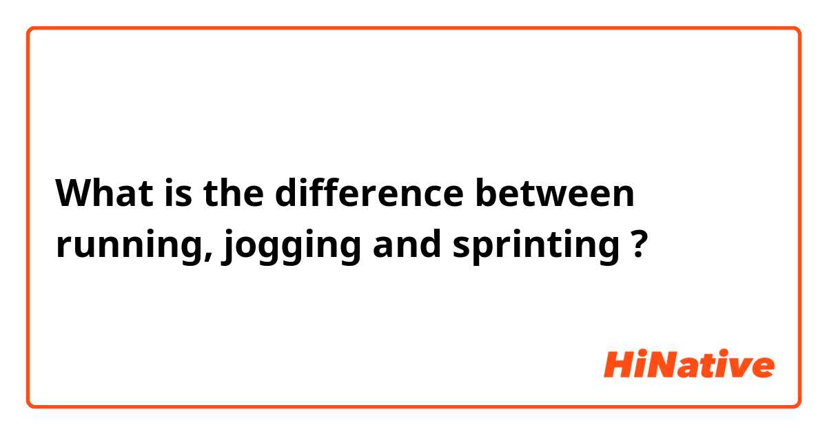 What's the Difference Between Running and Jogging?