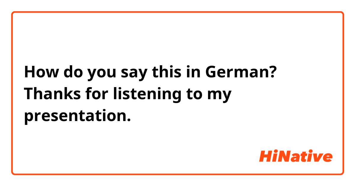 How do you say thanks in german