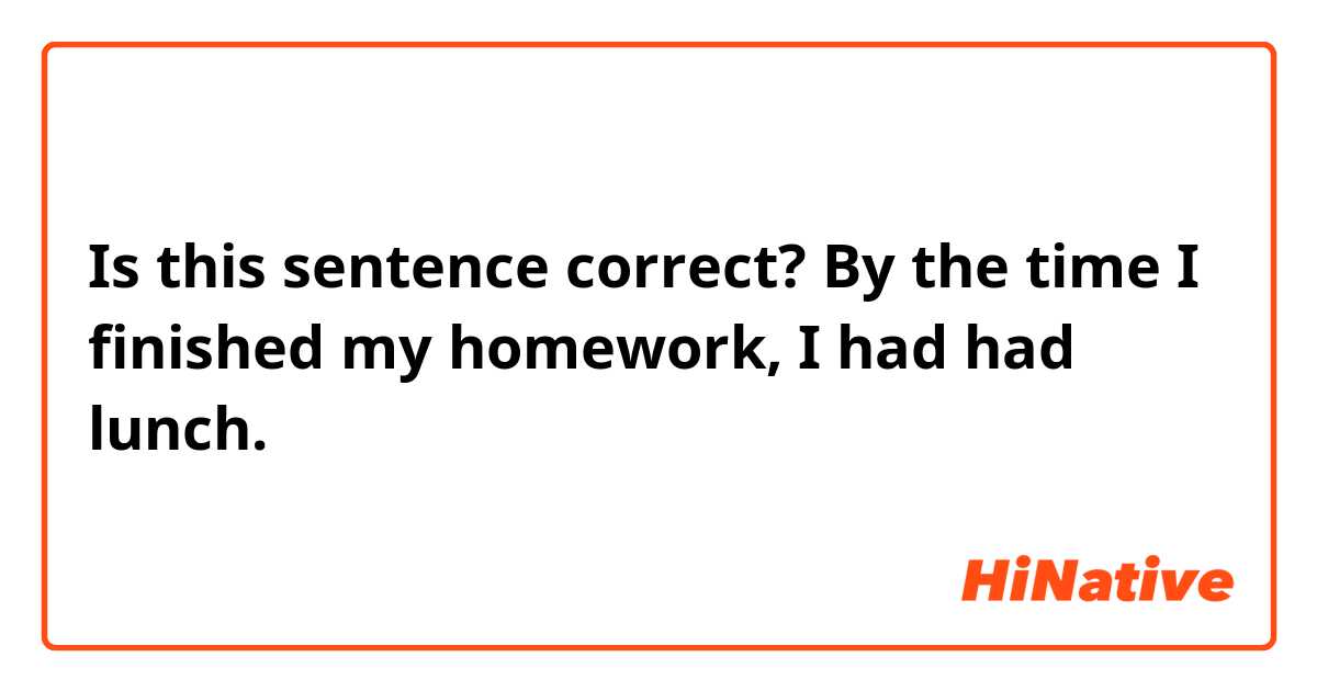 homework correct sentence