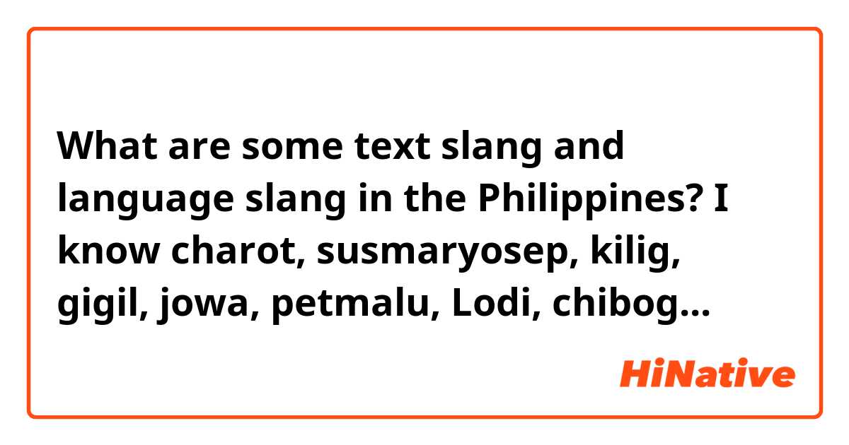 Tsugi (pronounced Chugi in Tagalog), slang word from the