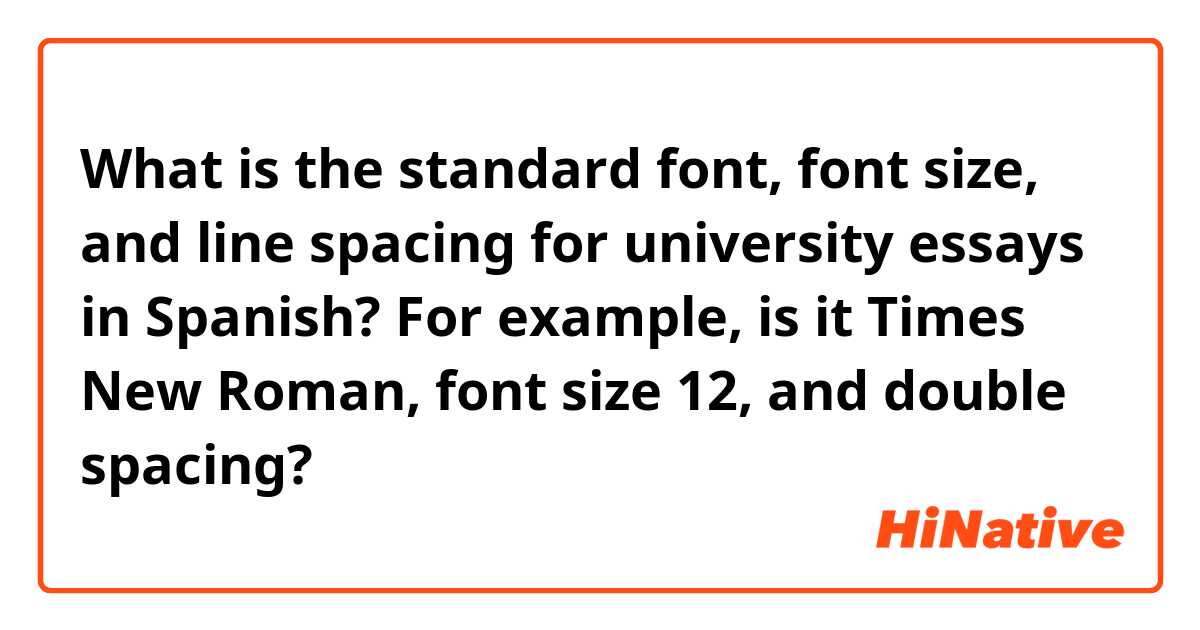 what is the standard font size for essays