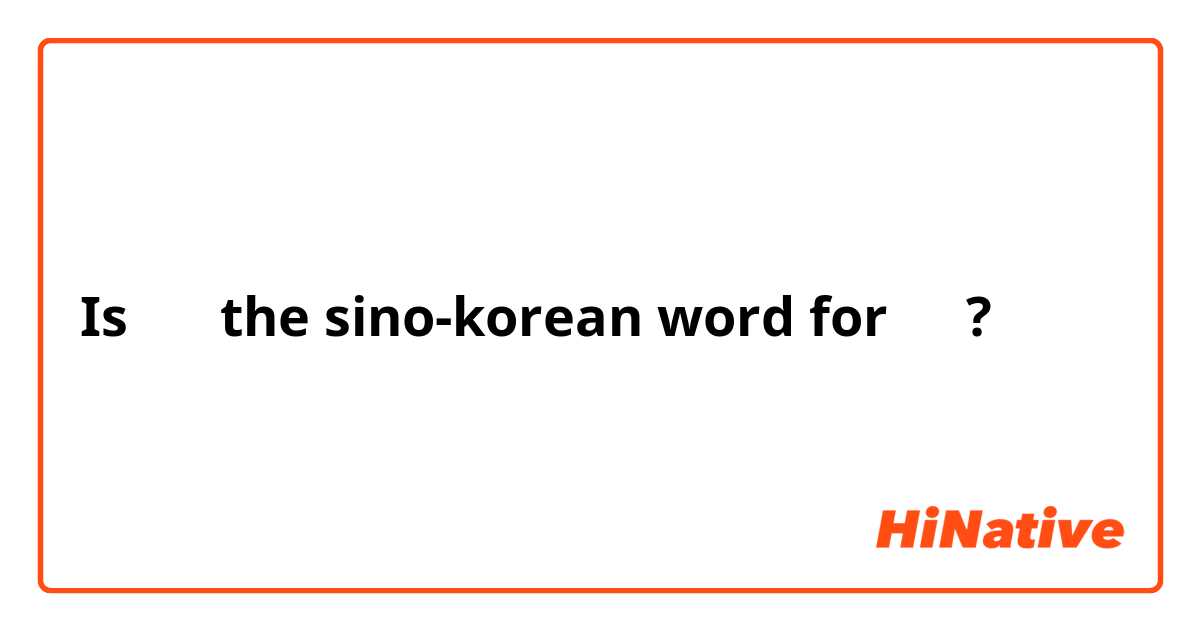 Is 숫자 the sino-korean word for 번호?