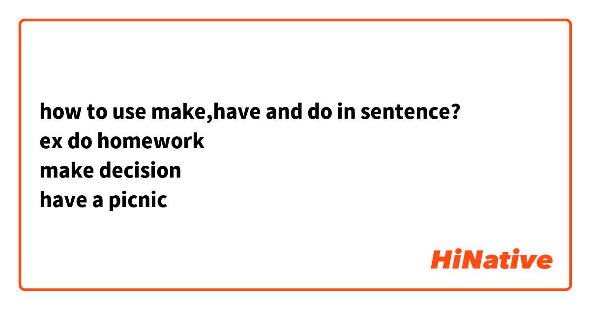 make homework in a sentence