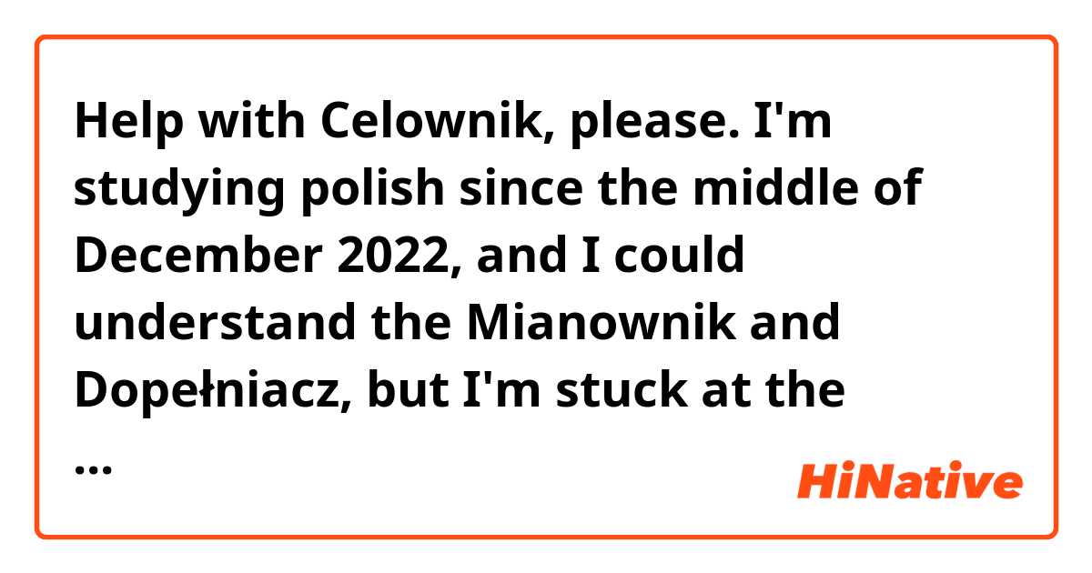 Help with Celownik, please.

I'm studying polish since the middle of December 2022, and I could understand the Mianownik and Dopełniacz, but I'm stuck at the Dative. Can someone give me a explanation of what's the case?