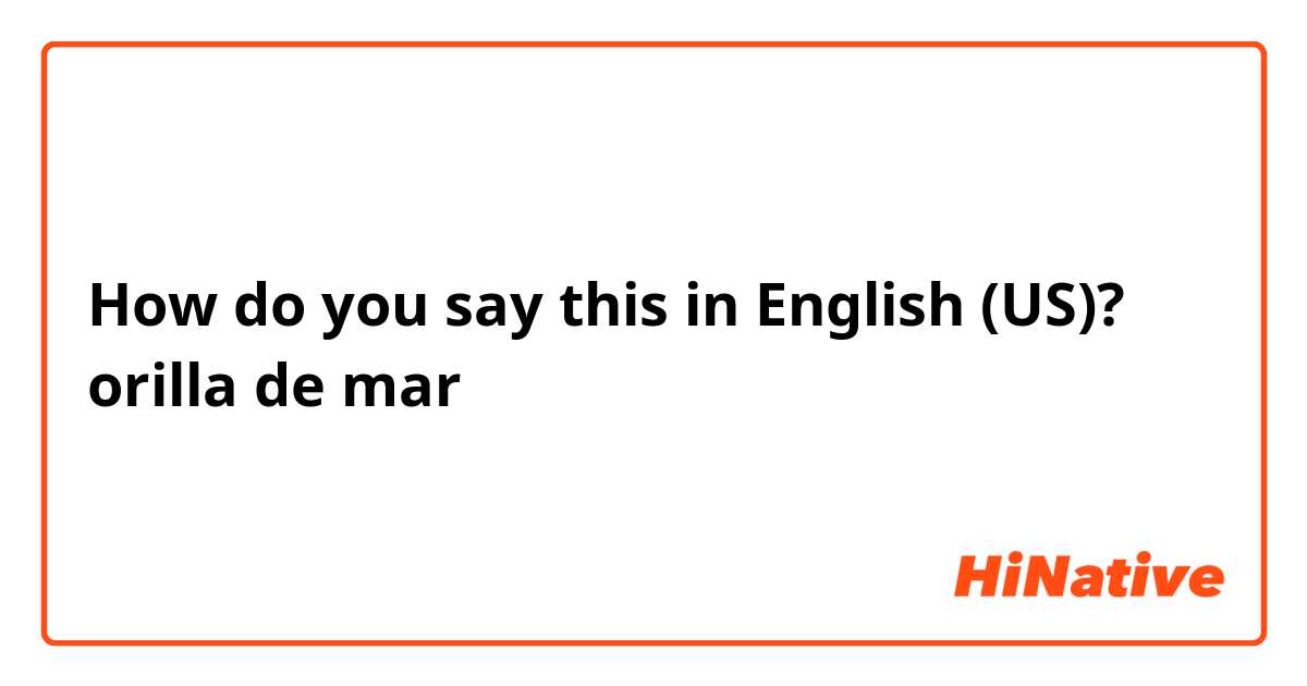 How do you say this in English (US)? orilla de mar 